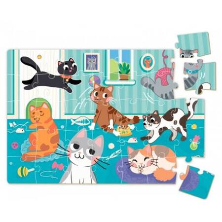 Dodo Toys 35 EL. Puzzle Mini Szalone Koty