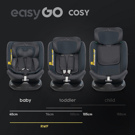 Easy Go Cosy Fotelik Samochodowy 0-36 kg Granito