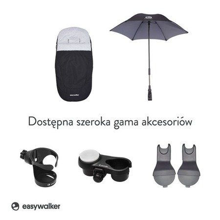 Easywalker Harvey 2 All-Terrain Wózek głęboko-spacerowy Night Black (zawiera stelaż, siedzisko z budką i pałąkiem)  Night Black