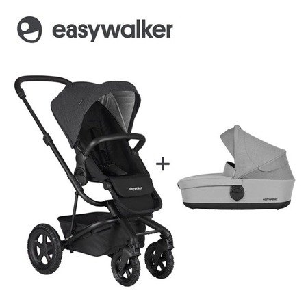 Easywalker Harvey 2 All-Terrain Wózek głęboko-spacerowy Night Black (zawiera stelaż, siedzisko z budką i pałąkiem)  Night Black