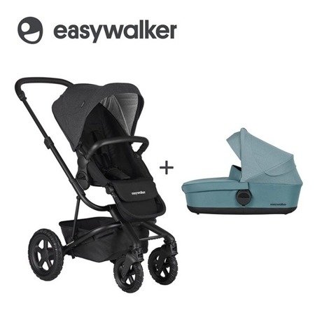 Easywalker Harvey 2 All-Terrain Wózek głęboko-spacerowy Night Black (zawiera stelaż, siedzisko z budką i pałąkiem)  Night Black