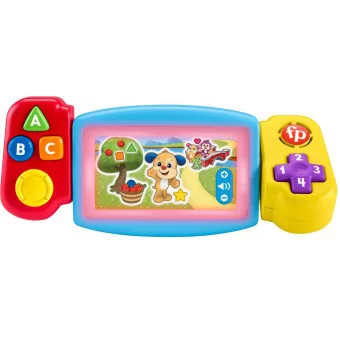 Fisher-Price Ucz się i Śmiej - Konsola ABC Małego Gracza Interaktywna zabawka ze światłem i dźwiękiem