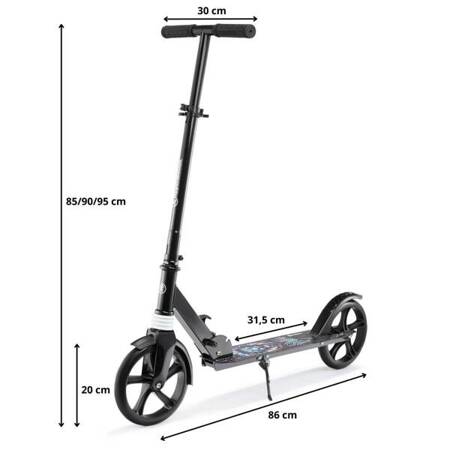 Hypermotion Hulajnoga Dwukołowa dla Młodzieży City Swift Cyfrowy Lew - 100kg