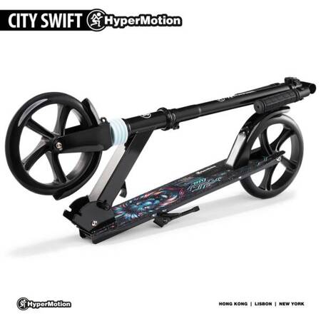 Hypermotion Hulajnoga Dwukołowa dla Młodzieży City Swift Cyfrowy Lew - 100kg