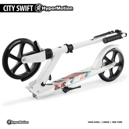 Hypermotion Hulajnoga Dwukołowa dla Młodzieży City Swift Zimowy Lis - 100kg	