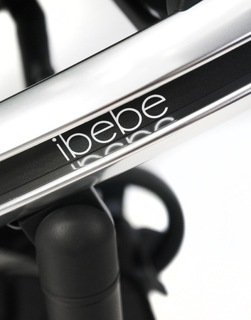 IBEBE iStop  IS6 Wózek Głęboko-Spacerowy Z Elektronicznym Systemem Hamowania Gray Stelaż Chrome + Czarny Plastik