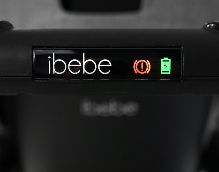 IBEBE iStop  IS6 Wózek Głęboko-Spacerowy Z Elektronicznym Systemem Hamowania Gray Stelaż Chrome + Czarny Plastik