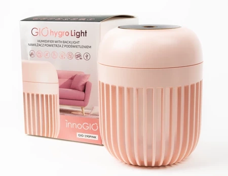 InnoGIO GioHygro Light Nawilżacz Powietrza z Lampką Różowa