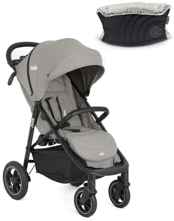 Joie Litetrax Pro Air Wózek Spacerowy Pebble + Mufka do Wózka Kiddy