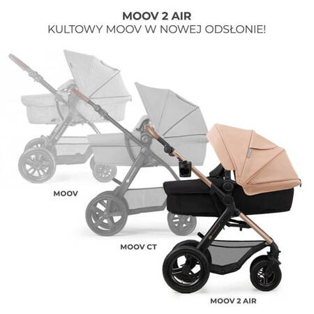 KinderKraft Moov 2 Air Wózek Głęboko-Spcaerowy 3w1 Pure Black