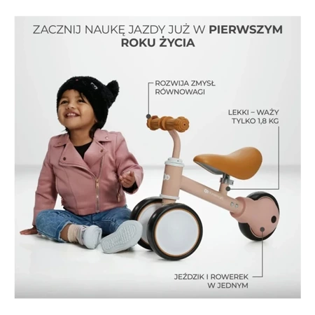 Kinderkraft Cutie Rowerek Biegowy Beżowy