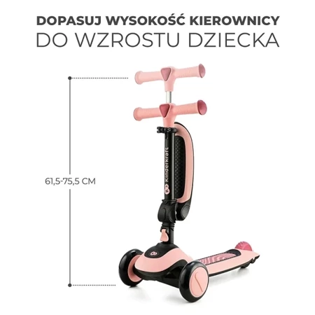 Kinderkraft Halley Hulajnoga Dziecięca Rose Pink