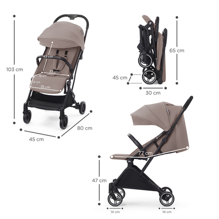 Kinderkraft Indy 2 Wózek Spacerowy Beżowy Calm Beige