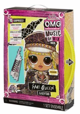 L.O.L. LOL Surprise OMG Remix Rock Lalka + Akcesoria Fame Queen z Keytarem Fame Queen and Keytar 577607