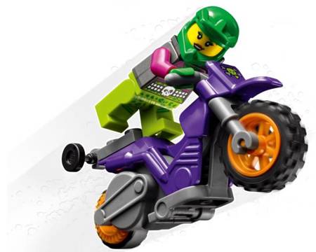 Lego City Klocki Wheelie na Motocyklu Kaskaderskim 60296