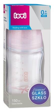 Lovi Diamond Glass Baby Shower Butelka Szklana 150 ml 74/104 Girl
