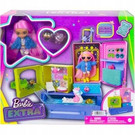 Mattel Barbie Extra Zestaw + Mała Lalka + Zwierzątka