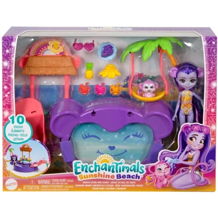 Mattel EnchanTimals - Tropikalny Basen Zestaw z Lalką i Zwierzątkiem + Akcesoria