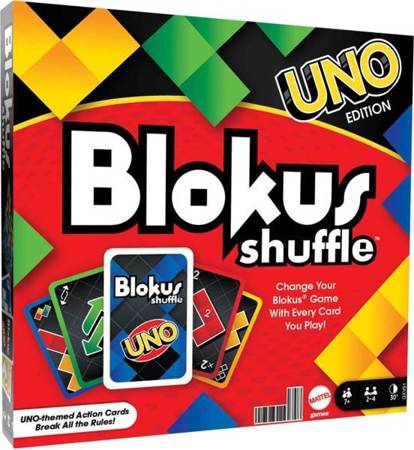 Mattel Gra Blokus Shuffle Z Kartami Uno Gxv91 