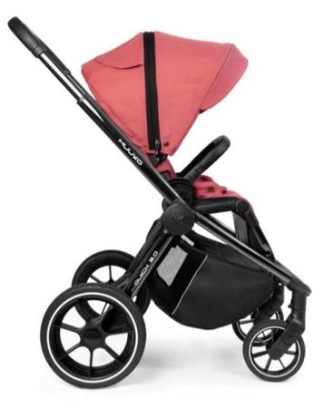 Muuvo Quick 3.0 Wózek Głęboko-Spacerowy Black Chrome z Gondolą XL Zestaw 2w1 Pure Pink