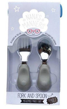 Nana's Manners 2 Widelec i Łyżka 1-3 lat Grey