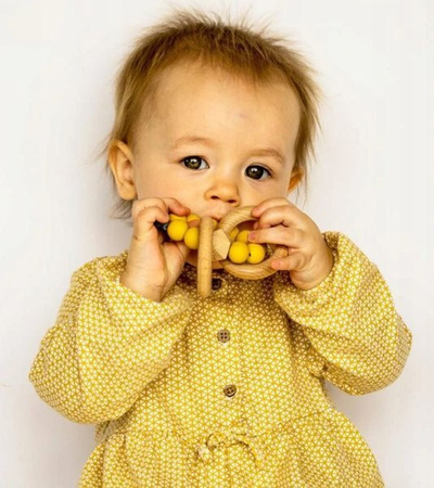 Nibbling Gryzaczek Drewniany Gwiazdka  Mustard