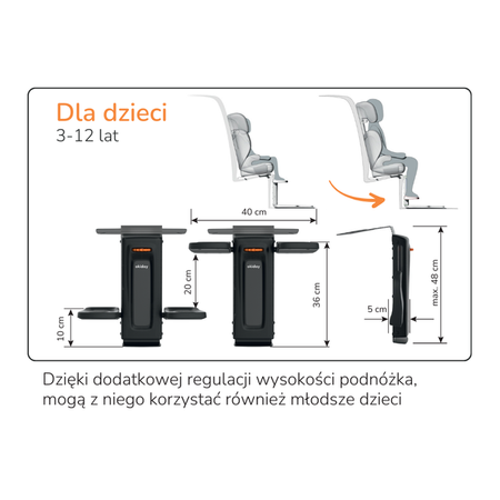 Okiday Stópołapki Podnóżek do Dziecięcych Fotelików Samochodowych Beżowy