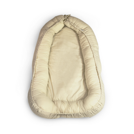 PETITE&MARS Bawełniany Kokon Niemowlęcy Feel Safe 90 x 60 cm Light Beige