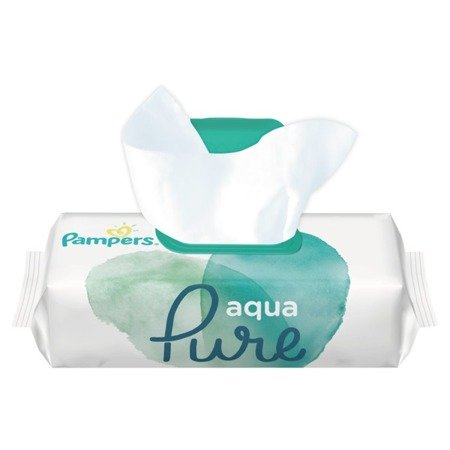 Pampers Aqua Pure Chusteczki nawilżane dla niemowląt 99% wody 18x48 sztuk.