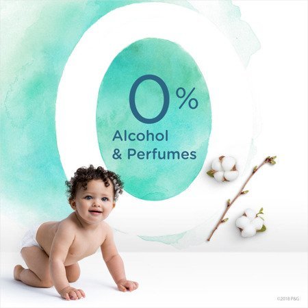 Pampers Aqua Pure Chusteczki nawilżane dla niemowląt 99% wody 18x48 sztuk.