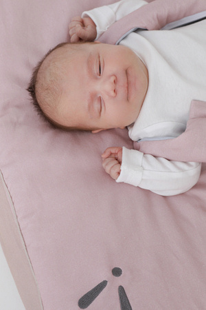 Piapimo SleepSweet Pościel Dziecięca z Wypełnieniem Dwustronna 80 x 100 cm Różowy i Piaskowy