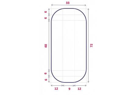 Rucken Egge Materac 72x33cm