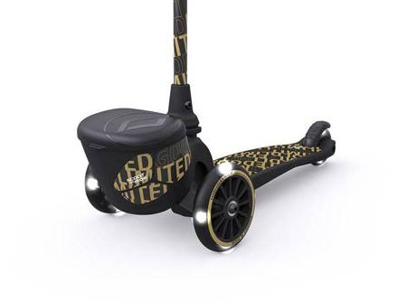 Scootandride Highwaykick 2 Lifestyle Hulajnoga Trójkołowa Balansowa z Zamykanym Schowkiem 2+ Black&Gold Edycja Limitowana