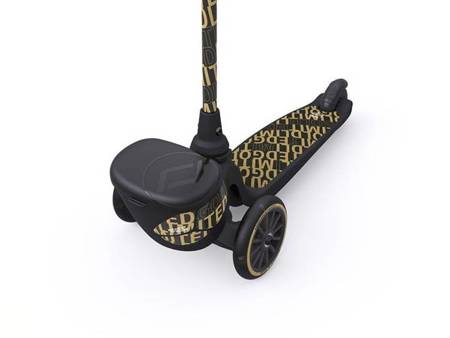 Scootandride Highwaykick 2 Lifestyle Hulajnoga Trójkołowa Balansowa z Zamykanym Schowkiem 2+ Black&Gold Edycja Limitowana