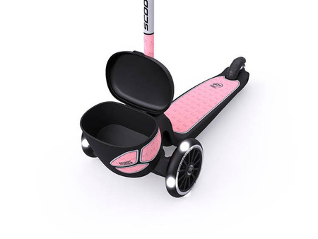 Scootandride Highwaykick 2 Lifestyle Hulajnoga Trójkołowa Balansowa ze Świecącymi Kółkami i Odblaskową Kierownicą 2+ Reflective Rose