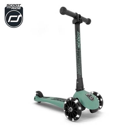 Scootandride Highwaykick 3 LED Hulajnoga Składana Ze Świecącymi Kółkami 3+ Mint || Forest