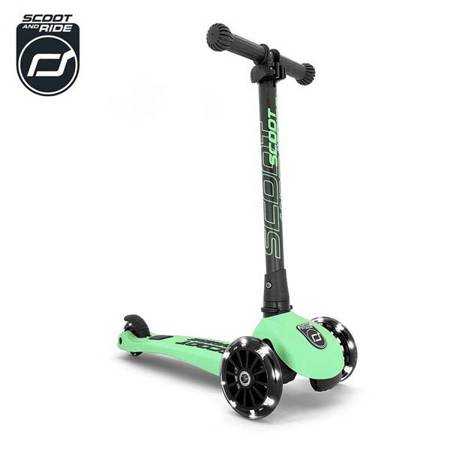 Scootandride Highwaykick 3 LED Hulajnoga Składana ze Świecącymi Kółkami 3+ Kiwi