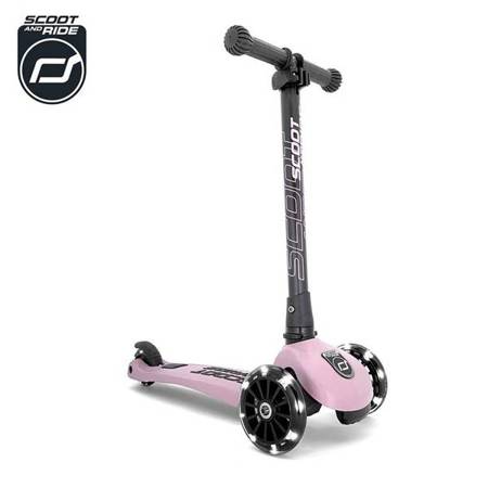 Scootandride Highwaykick 3 LED Hulajnoga Składana ze Świecącymi Kółkami 3+ Rose