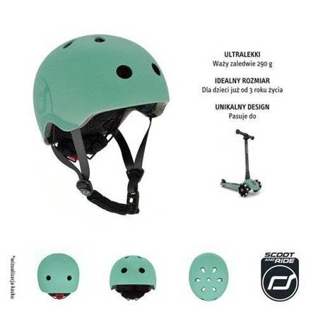 Scootandride Kask S-M Dla Dzieci 3+ Forest