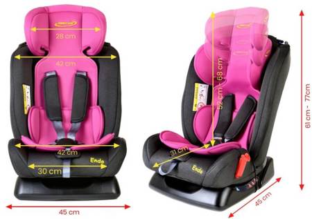 Summer Baby Endo Fotelik Samochodowy 0-36 kg Pink