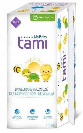 Tami My Baby Bawełniane Ręczniki Dla Noworodków I Niemowląt 50 szt