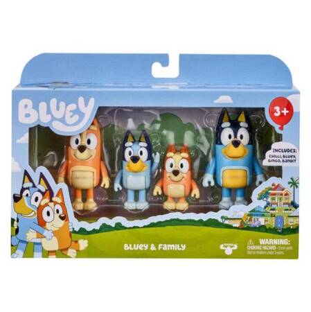 Tm Toys Bluey Figurki 4-PAK Rodzinka