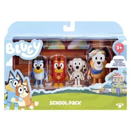 Tm Toys Bluey Figurki 4Pak Szkolna Paczka