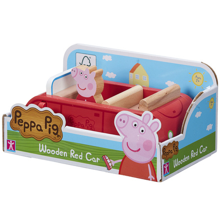 Tm Toys Peppa Pig Drewniany Samochód z Figurką