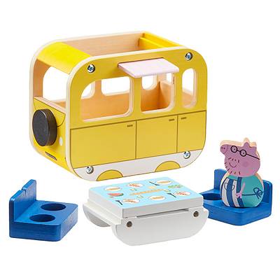 Tm Toys Świnka Peppa Drewno Kamper z Figurką