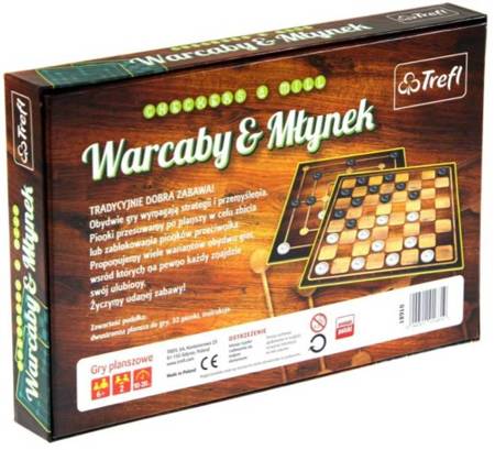 Trefl Gra Warcaby Młynek De Luxe 01681