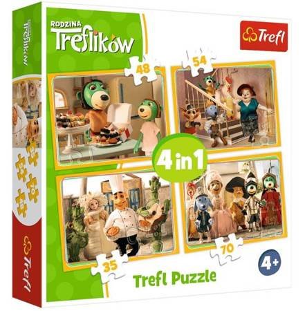 Trefl Puzzle 4w1 Przygotowania do Balu Trefliki 34318