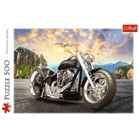 Trefl Puzzle 500 el Czarny Motocykl