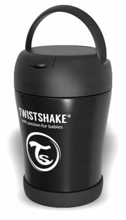 Twistshake Termos Pojemnik Termiczny z Łyżką 350 ml Black