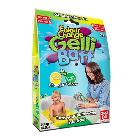 Zimpli Kids Gelli Baff - Magiczny Proszek do Kąpieli Kosmiczny żółty